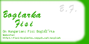 boglarka fisi business card